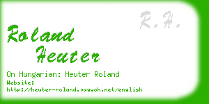 roland heuter business card